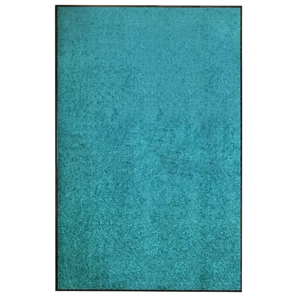 Vaskbar dørmåtte 120x180 cm cyanblå