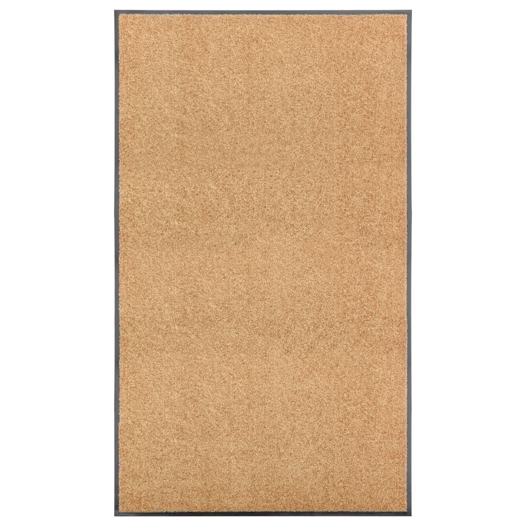 Vaskbar dørmåtte 90x150 cm cremefarvet