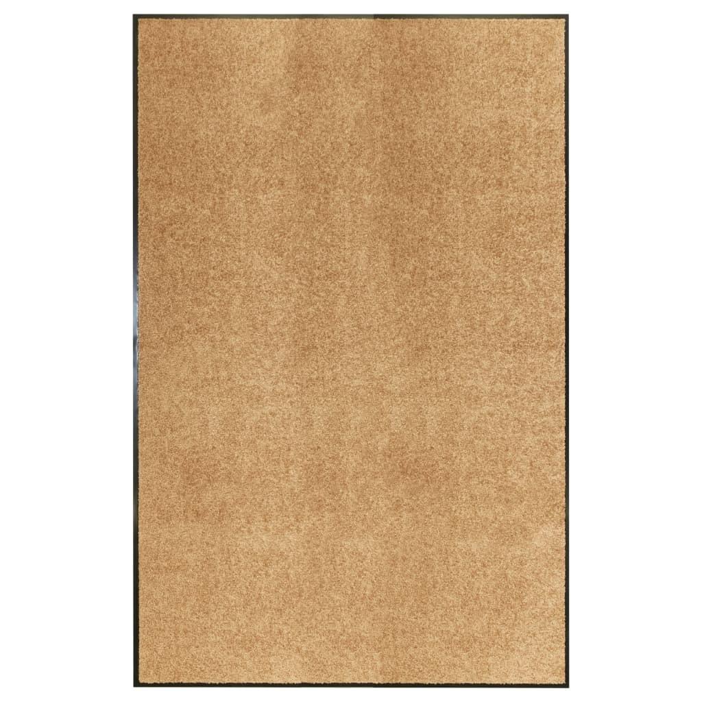 Vaskbar dørmåtte 120x180 cm cremefarvet