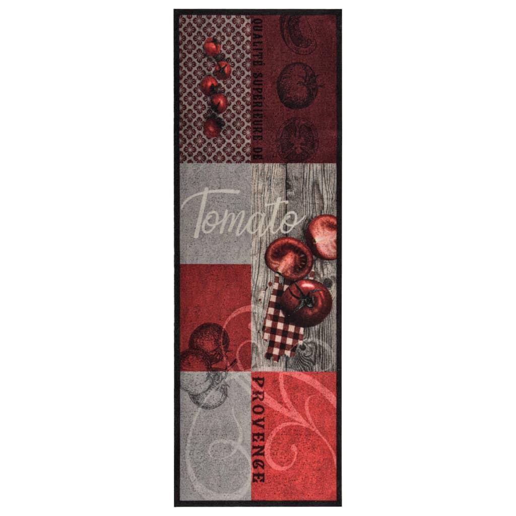 Vaskbar køkkenmåtte 45x150 cm tomatprint