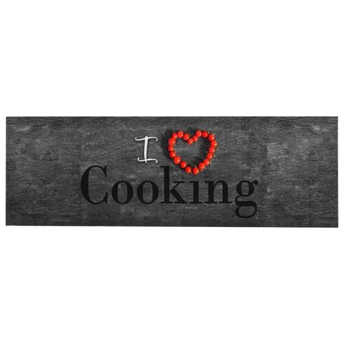 Vaskbar køkkenmåtte 45x150 cm Cooking-print