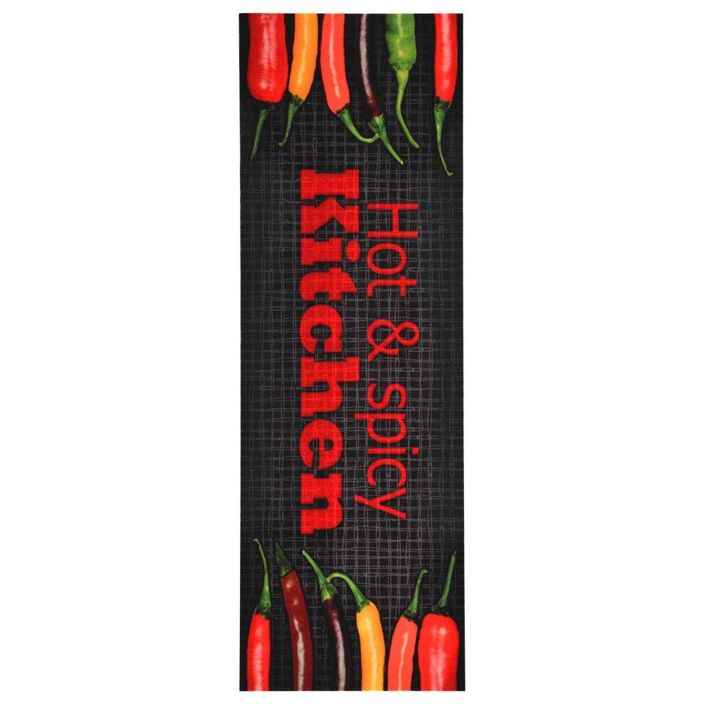 Vaskbar køkkenmåtte 45x150 Hot&Spicy-print