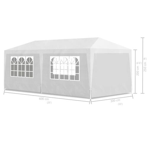 Festtelt 3 x 6 m hvid