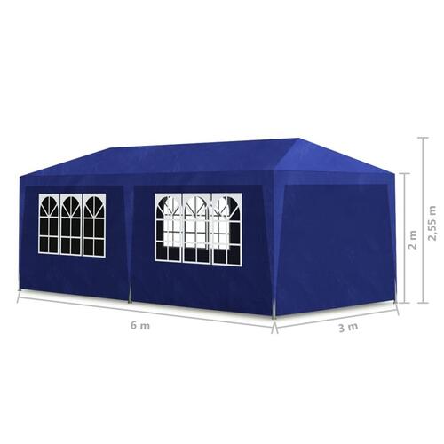 Festtelt 3 x 6 m blå