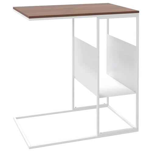 Sidebord 55x36x59,5 cm konstrueret træ hvid