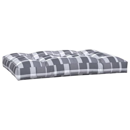 Hynder til pallesofa 5 stk. gråternet mønster