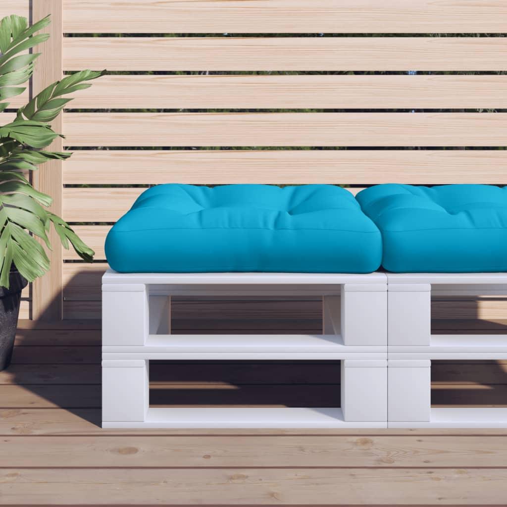 Pallehynde 58x58x10 cm stof blå