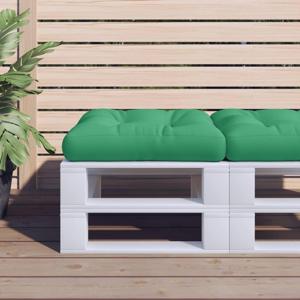 Pallehynde 58x58x10 cm stof grøn