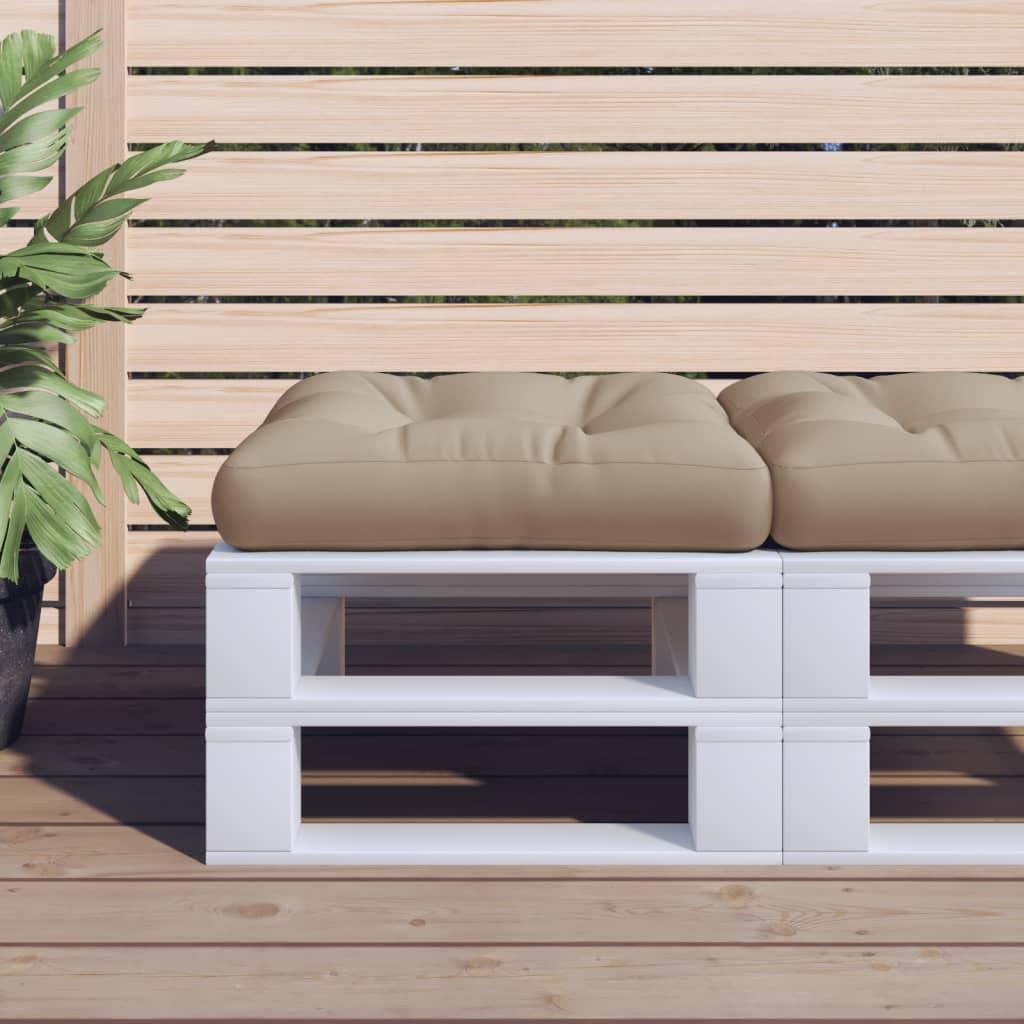 Pallehynde 58x58x10 cm stof gråbrun