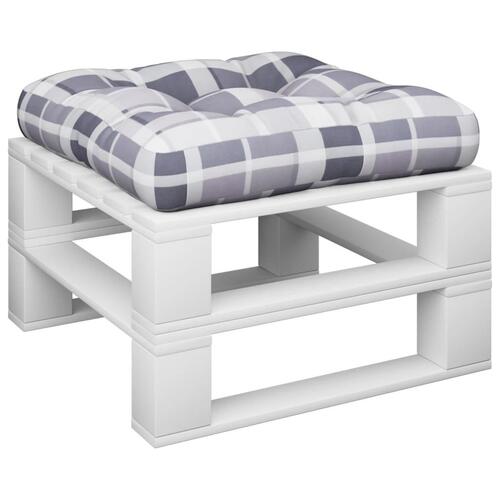 Hynde til pallesofa 58x58x10 cm gråternet mønster