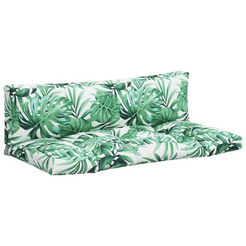 Hynder til pallesofa 2 stk. bladmønster