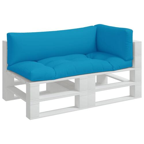 Hynder til pallesofa 3 stk. blå