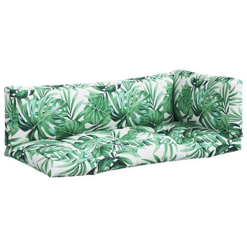 Hynder til pallesofa 3 stk. bladmønster