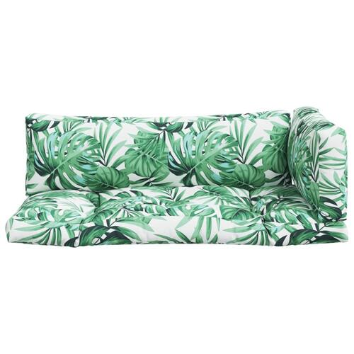 Hynder til pallesofa 3 stk. bladmønster