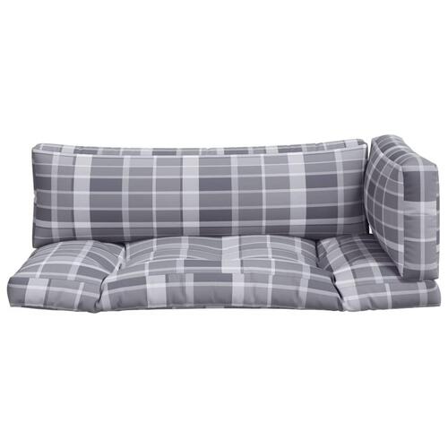 Hynder til pallesofa 3 stk. gråternet mønster