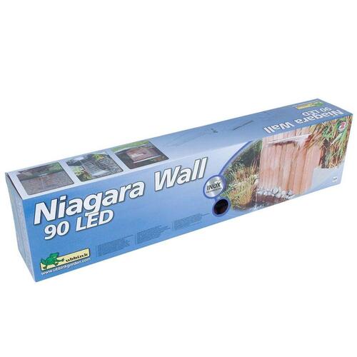 vandfald med LED'er Niagara 90 cm rustfrit stål 1312126