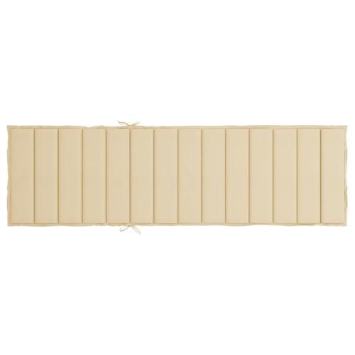 Hynde til liggestol 200x70x4 cm stof beige