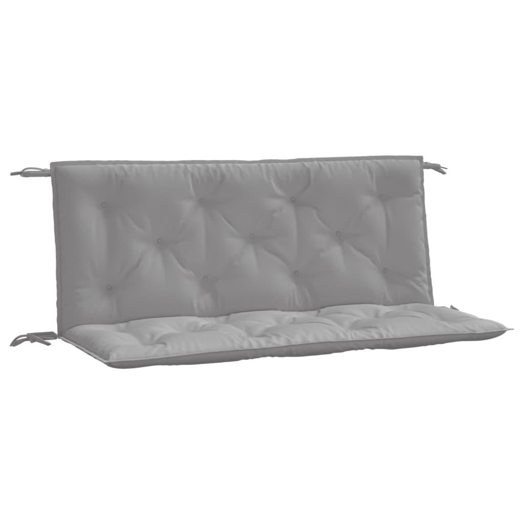 Hynder til havebænk 2 stk. 120x50x7 cm oxfordstof grå