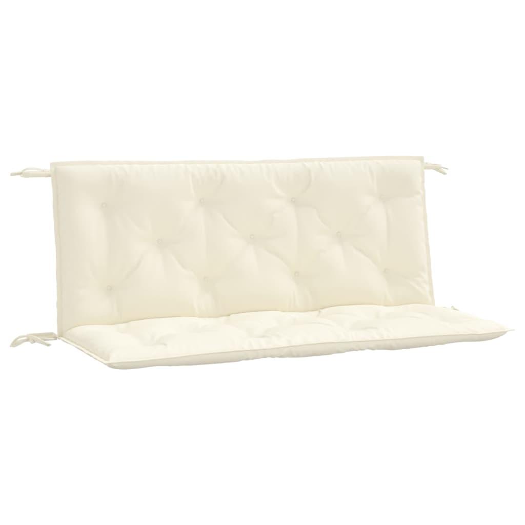 Hynder til havebænk 2 stk. 120x50x7 cm oxfordstof cremefarvet