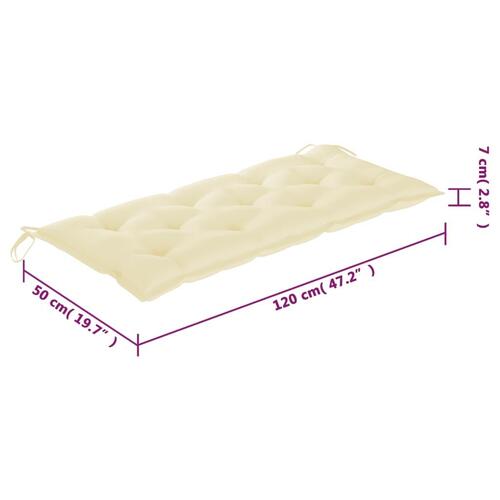 Hynde til gyngesofa 120 cm stof hvid