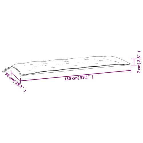 Hynde til gyngesofa 150 cm stof sort