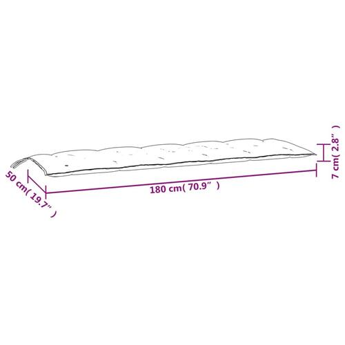 Hynde til gyngesofa 180 cm stof gråbrun