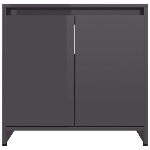 Badeværelsesskab 60x33x61 cm spånplade grå højglans
