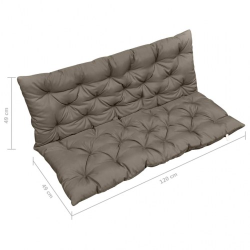 Hynde til gyngesofa 120 cm stof gråbrun