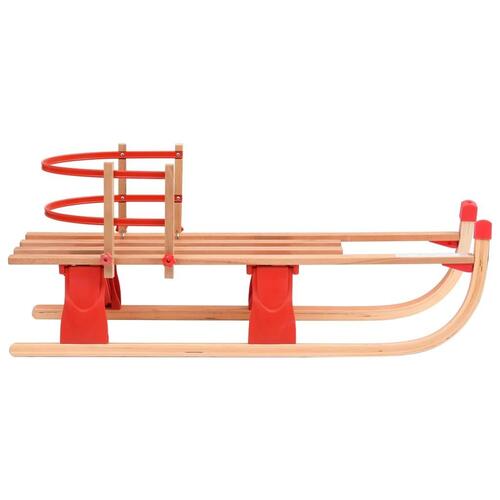 Foldbar kælk med ryglæn 119 cm træ