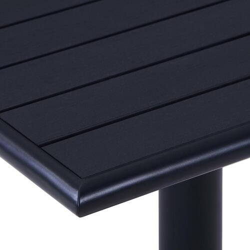Havebord 80x80x75 cm sort