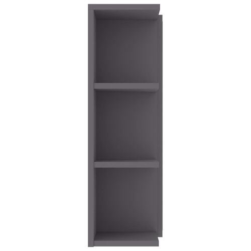 Badeværelsesskab med spejl 80x20,5x64 cm konstrueret træ grå