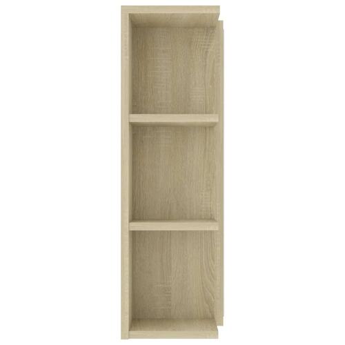 Badeværelsesskab spejl 80x20,5x64 cm konstrueret træ sonoma-eg