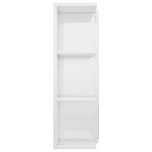Badeværelsesskab med spejl 80x20,5x64 cm konstrueret træ hvid