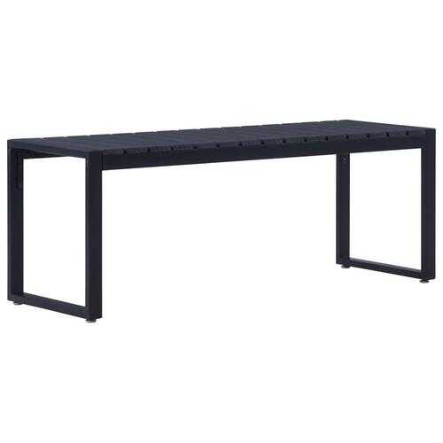Havebænk 120,5 cm PS-plade sort