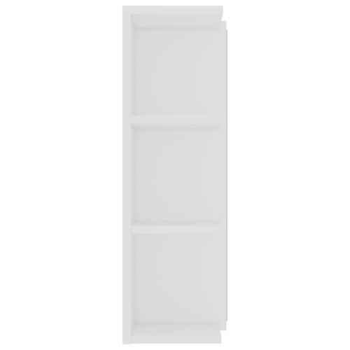 Badeværelsesskab med spejl 80x20,5x64 cm konstrueret træ hvid