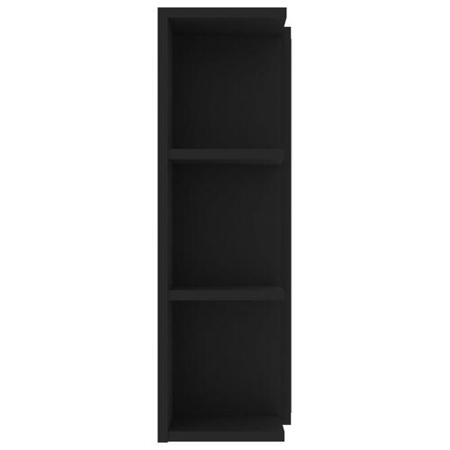 Badeværelsesskab med spejl 80x20,5x64 cm konstrueret træ sort