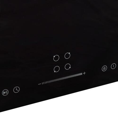 Induktionskogeplade med 4 zoner Touch Control 7000 W 77 cm glas