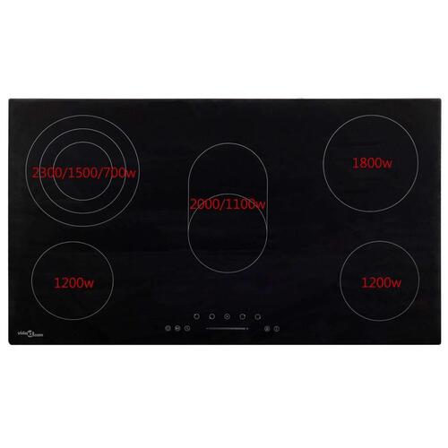 Keramisk kogeplade med 5 brændere Touch Control 8500 W 77 cm