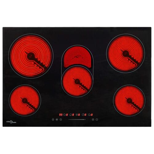 Keramisk kogeplade med 5 brændere Touch Control 8500 W 90 cm