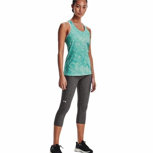 Kortærmet T-shirt til Kvinder Under Armour HeatGear Akvamarin XS