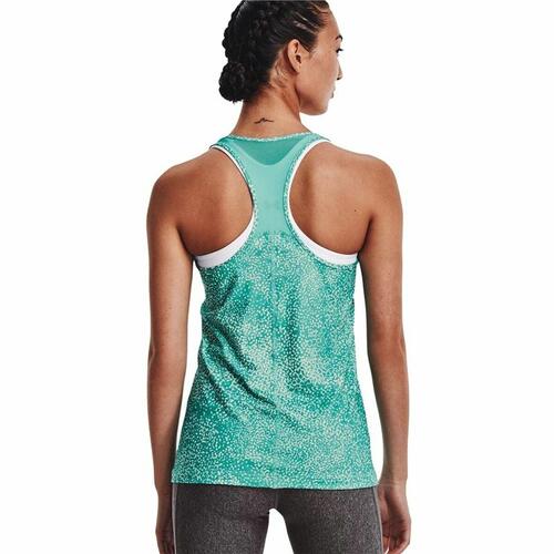 Kortærmet T-shirt til Kvinder Under Armour HeatGear Akvamarin XS
