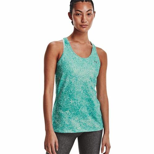 Kortærmet T-shirt til Kvinder Under Armour HeatGear Akvamarin XS