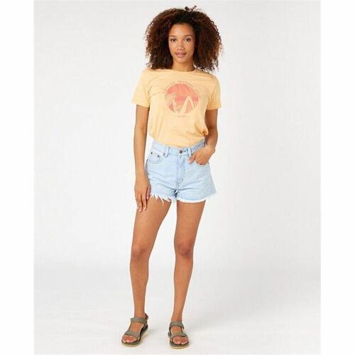 Kortærmet T-shirt Rip Curl Re-Entry Crew Beige M