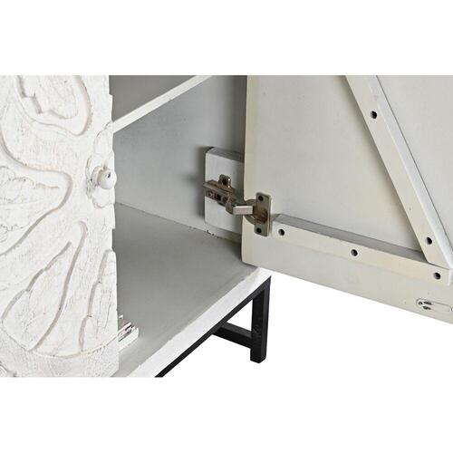 Skænk Hvid Metal Mangotræ 150 x 38 x 80 cm