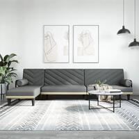 Sovesofa med chaiselong 260x140x70 cm stof mørkegrå