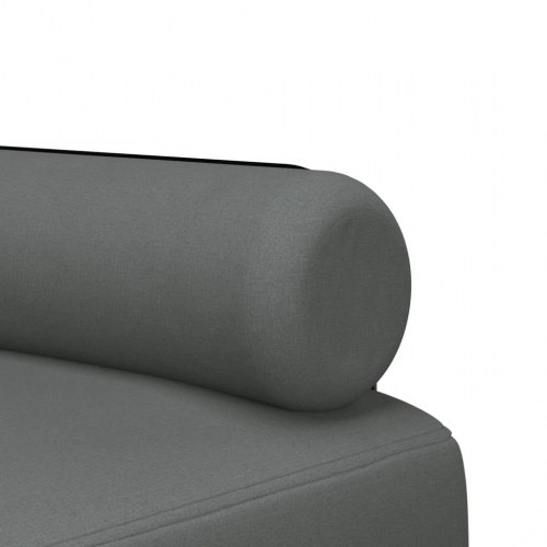 L-formet sovesofa 260x140x70 cm stof mørkegrå