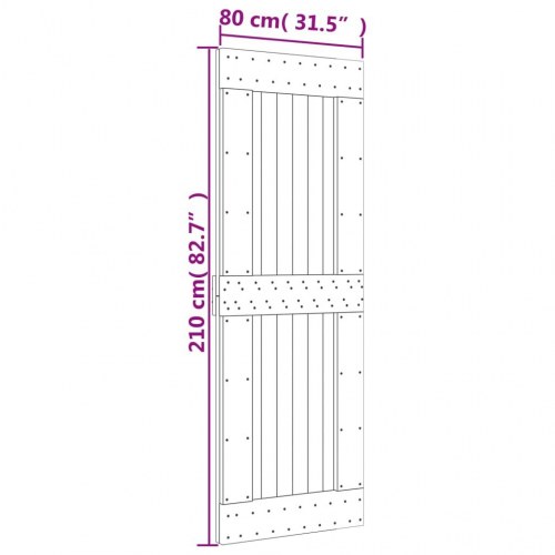 Dør NARVIK 80x210 cm massivt fyrretræ