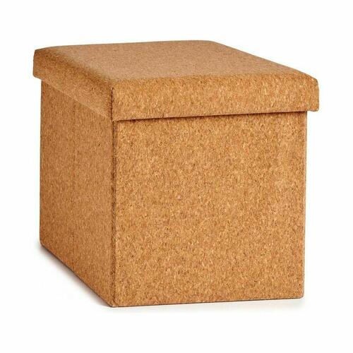 Dekorativ boks Foldbar Brun Kork Træ MDF 31 x 31 x 31 cm (4 enheder)