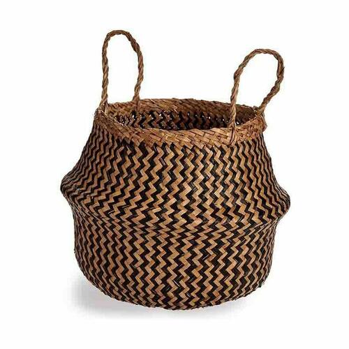 Dekorativ kurv Sort Natur Siv 8 L 31 x 38 x 31 cm (8 enheder)