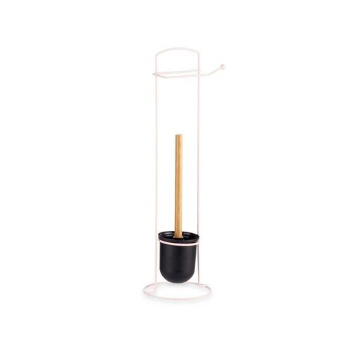 Toiletpapirholder Pink Metal Bambus 17 x 57 x 16,5 cm (6 enheder)